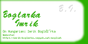 boglarka imrik business card